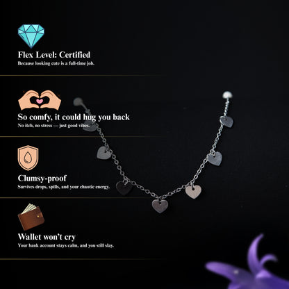 Seressa™ by Zyrene – Heart Drop Necklace | Sterling Silver Minimal Charm Chain | Everyday Romance