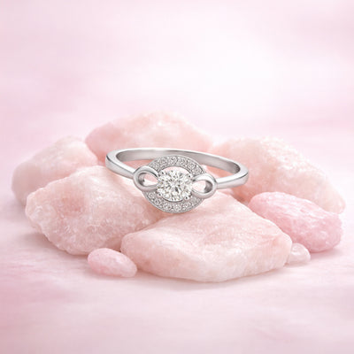 Infinitya™ by Zyrene – Infinity Halo Ring | 925 Sterling Silver | Lifetime Plating & 6-Month Warranty