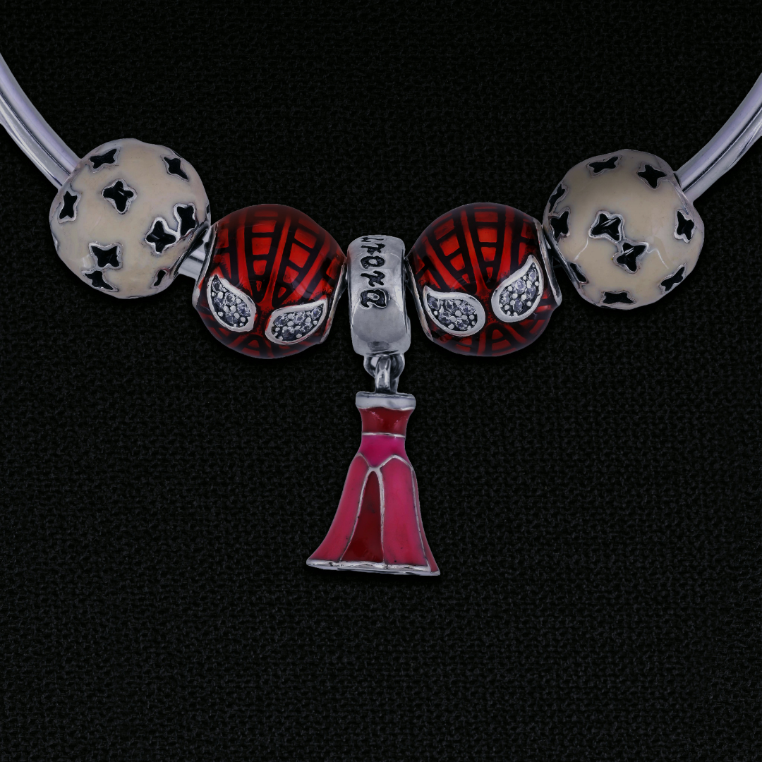 Bijli⚡ by Zyrene – Premium Silver-Plated Charm Bracelet | Bold Red & Star Beads | Gifting Favorite | Daily + Party Wear | Lifetime Plating | 6-Month Warranty Included