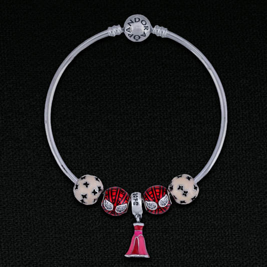 Bijli⚡ by Zyrene – Premium Silver-Plated Charm Bracelet | Bold Red & Star Beads | Gifting Favorite | Daily + Party Wear | Lifetime Plating | 6-Month Warranty Included