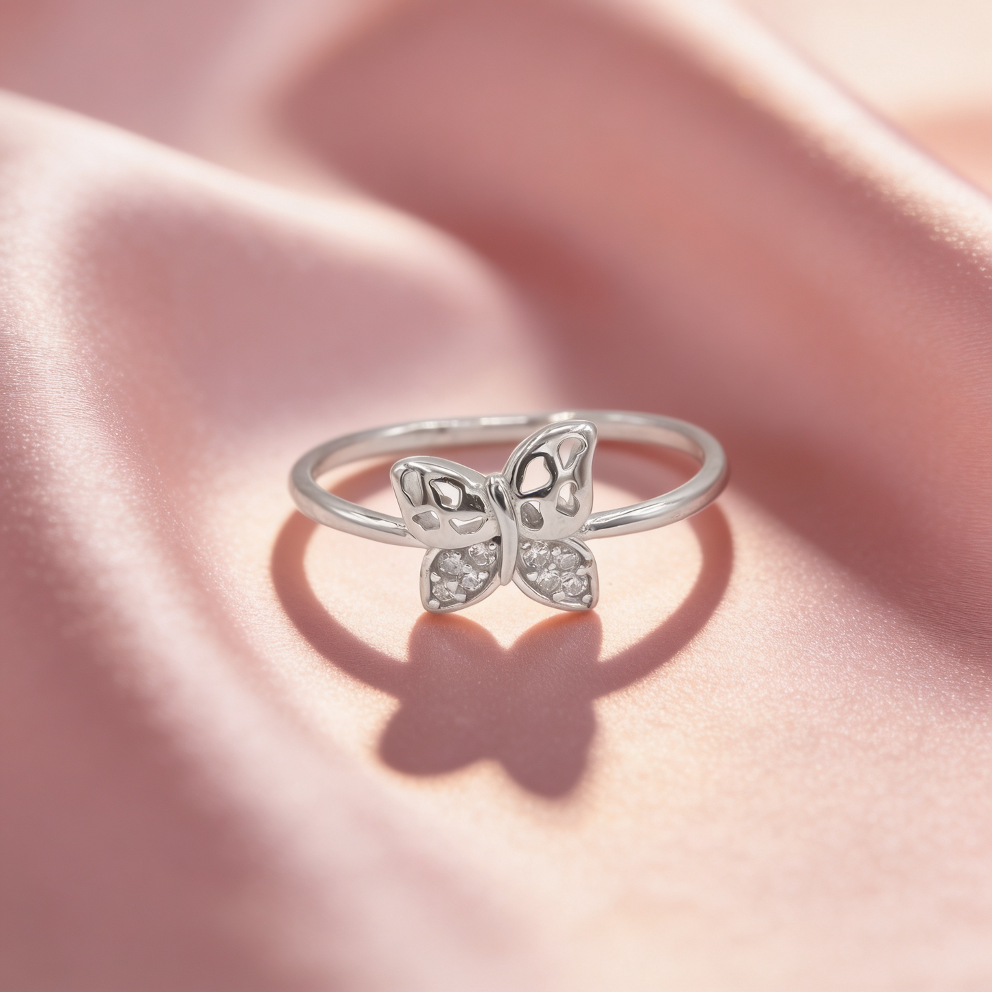 Anvi™ Cutout Butterfly Ring by Zyrene — 925 Silver Ring