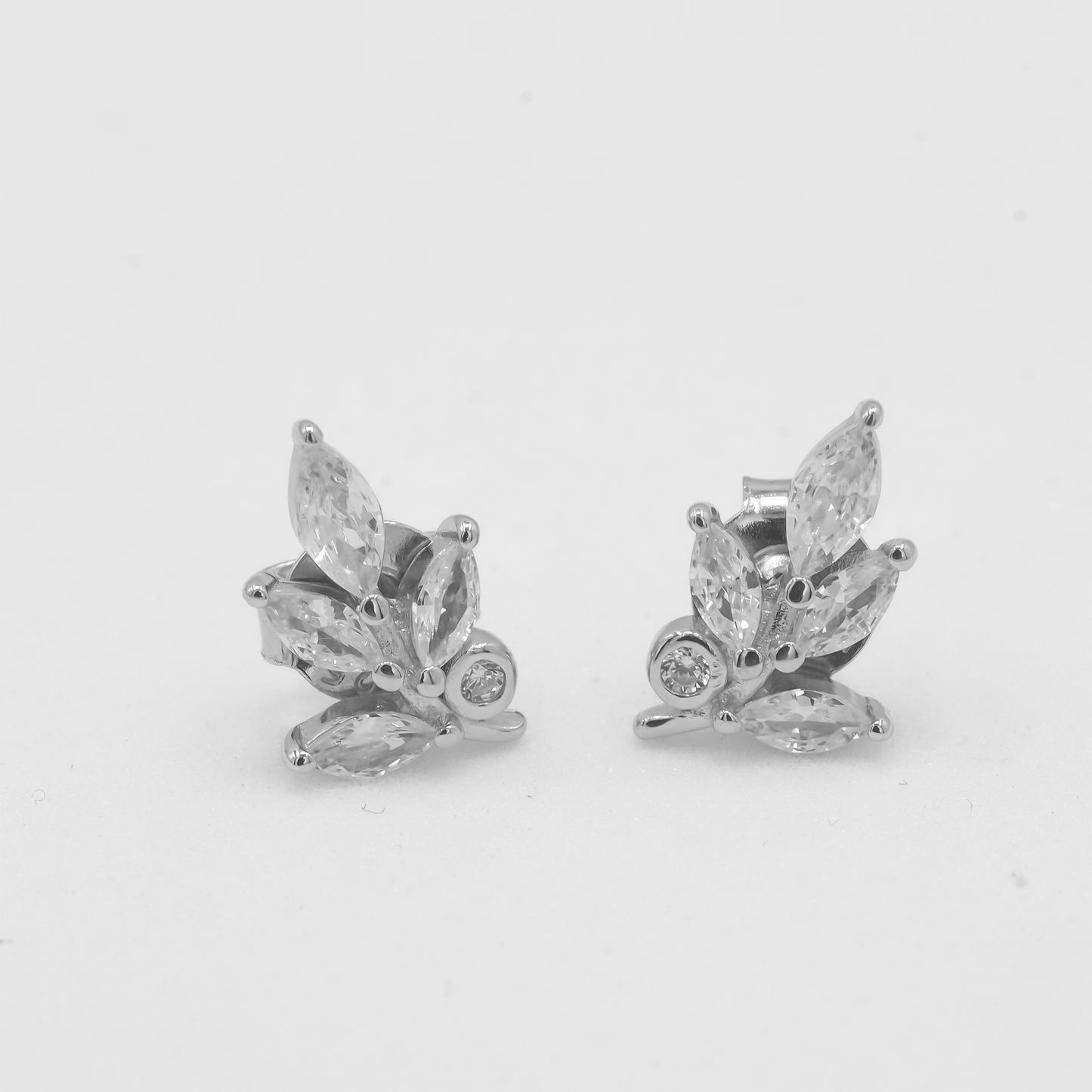Aarohi™ Floral Leaf Stud Earrings by Zyrene — 925 Silver Earrings