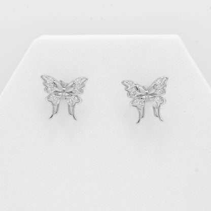 Elira™ Butterfly Stud Earrings by Zyrene — 925 Silver Earrings