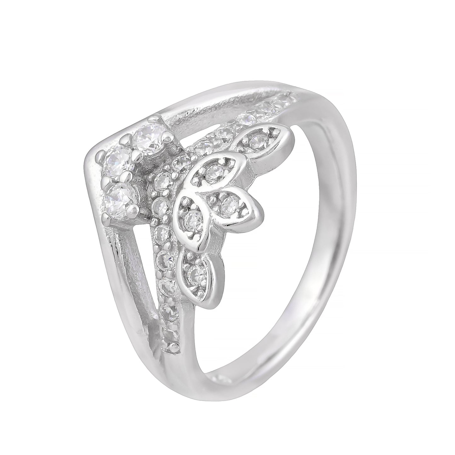 Celestia™ by Zyrene – Princess Crown Floral Ring | 925 Sterling Silver | Pavé Sparkle | Lifetime Plating + 6-Month Warranty