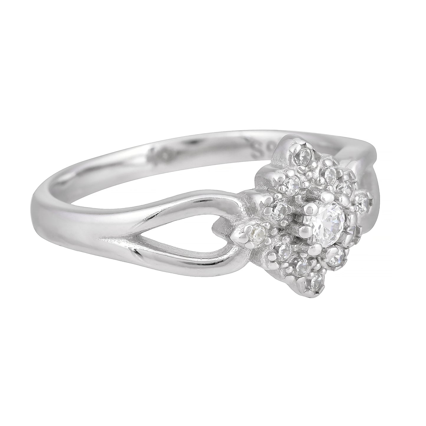 Blossima™ by Zyrene – Floral Shine Solitaire Ring | 925 Sterling Silver | Lifetime Plating + 6-Month Warranty