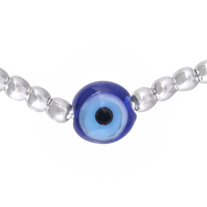 Oceyana™ by Zyrene – Twin Evil Eye Protection Bracelet | Adjustable Fit | Premium Silver Beads | Everyday Safeguard Charm
