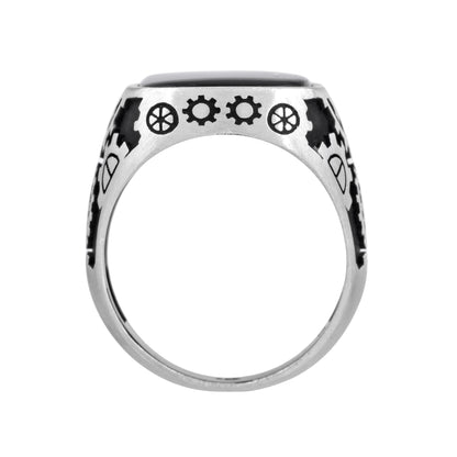 Odin’s Band™ by Zyrene – Gearforge Ring | 925 Sterling Silver | Power + Precision Vibes | Premium Lifetime Plating & 6-Month Warranty Included