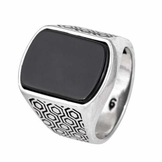 Odin’s Band™ by Zyrene – Shieldstone Ring | 925 Sterling Silver | Protection + Power Vibes | Premium Lifetime Plating & 6-Month Warranty Included