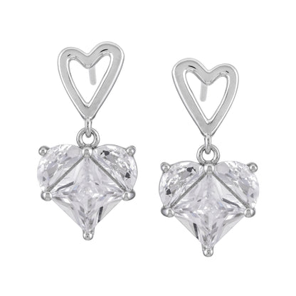 Heartelle™ by Zyrene – Classic Heart Solitaire Set | 925 Sterling Silver | Lifetime Plating & 6-Month Warranty