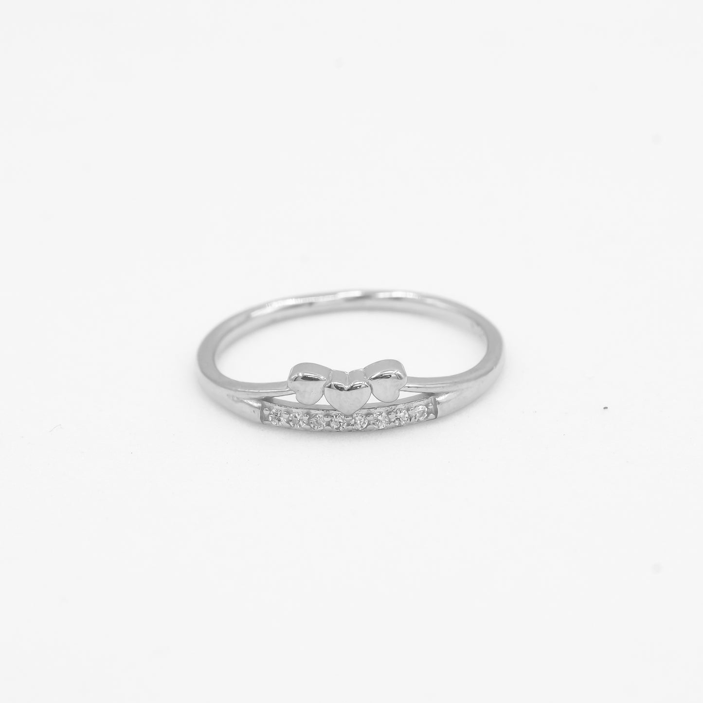 Meher™ Triple Heart Ring by Zyrene — 925 Silver Ring