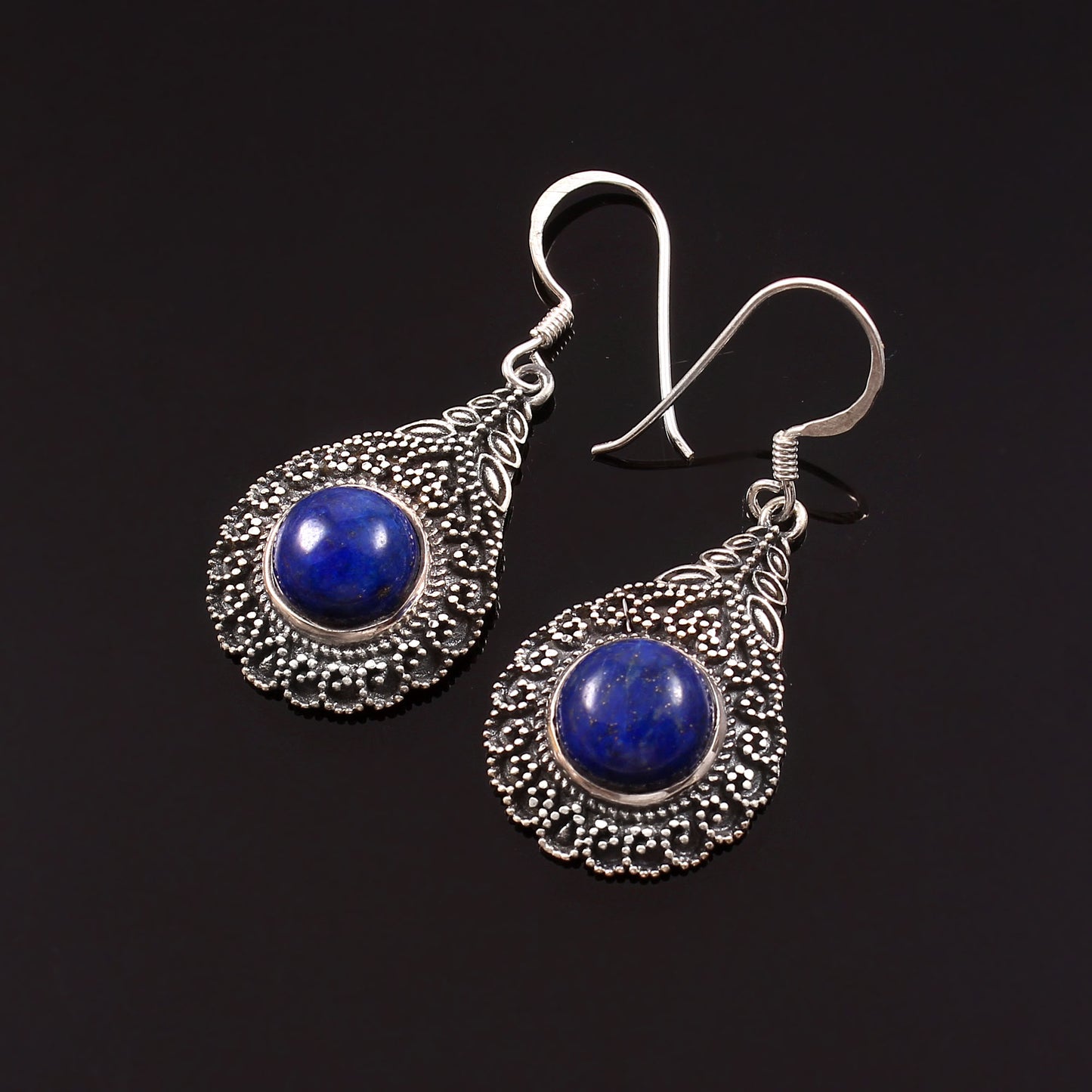 Auralis™ Vintage Lapis Drop Earrings | Sterling Silver | Old Soul Wisdom | Meaningful Gift for Her