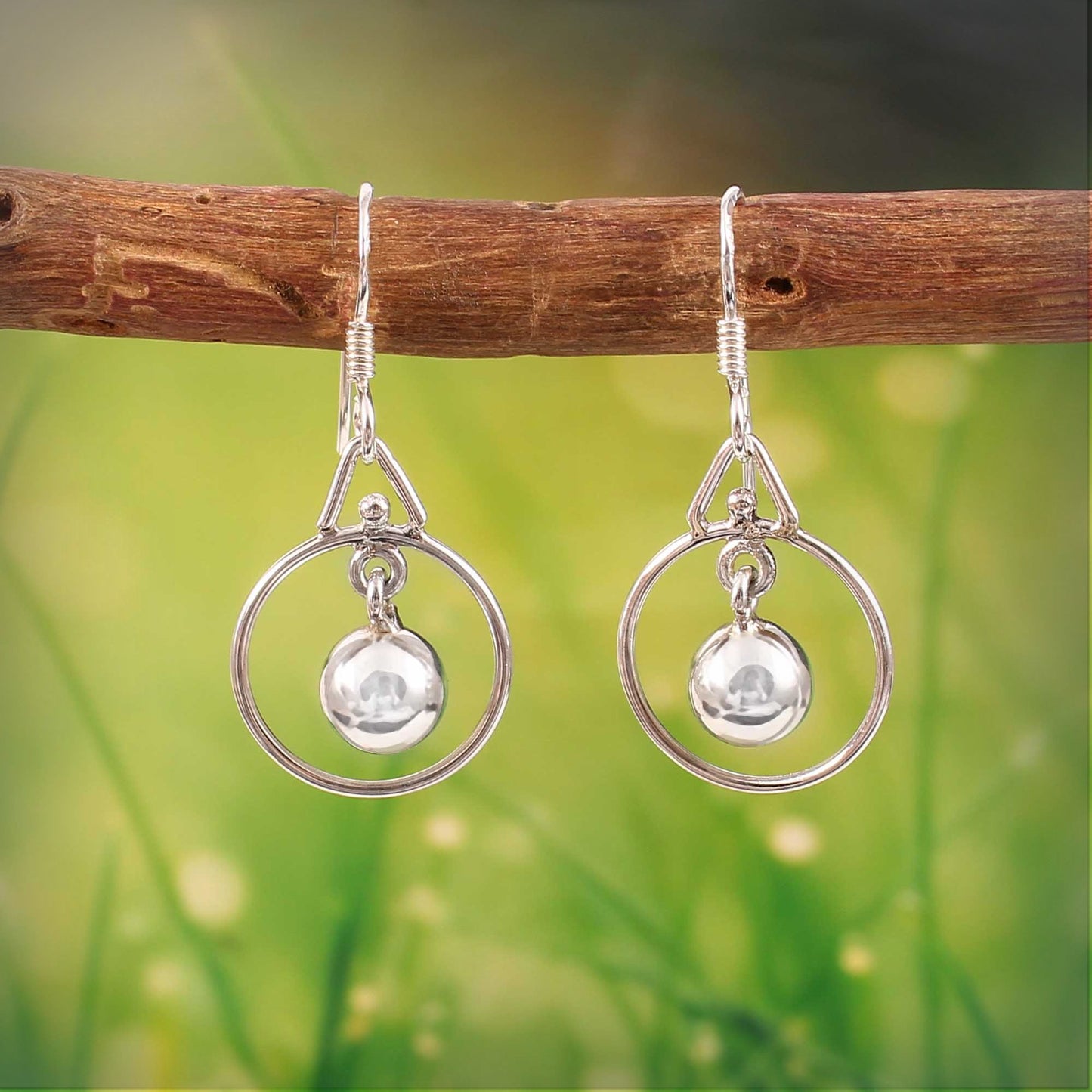 Zyrene Pure Loop™ Drop Earrings – Minimal Silver Finish | Elegant Everyday Earrings for Women | Perfect Gift for Her