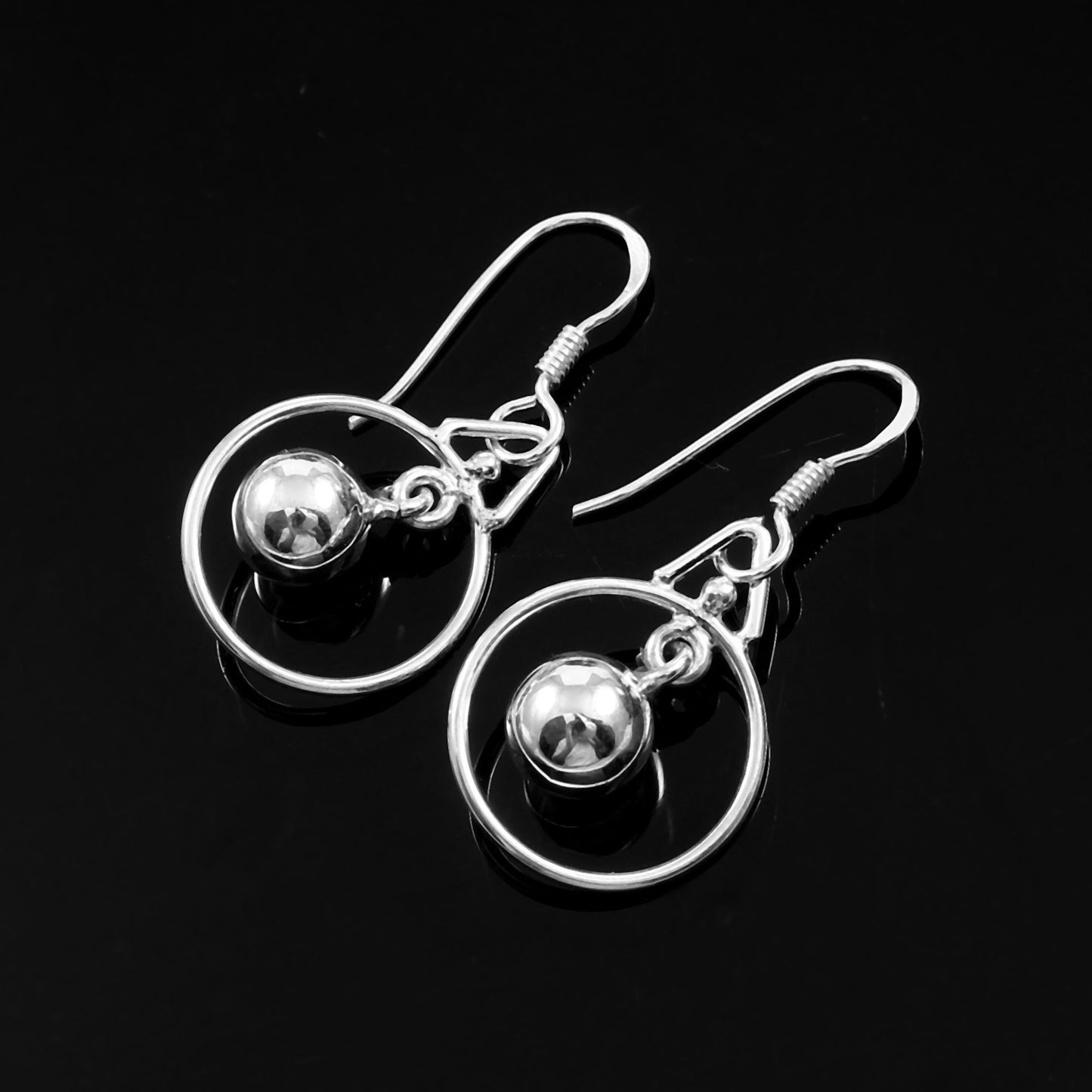 Zyrene Pure Loop™ Drop Earrings – Minimal Silver Finish | Elegant Everyday Earrings for Women | Perfect Gift for Her