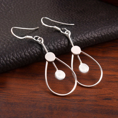 Zyrene Drift Drop™ Earrings – Silver Tone | Minimal Teardrop Dangle Earrings for Women | Lightweight Everyday Jewelry