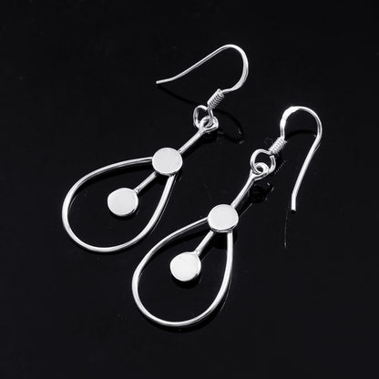 Zyrene Drift Drop™ Earrings – Silver Tone | Minimal Teardrop Dangle Earrings for Women | Lightweight Everyday Jewelry