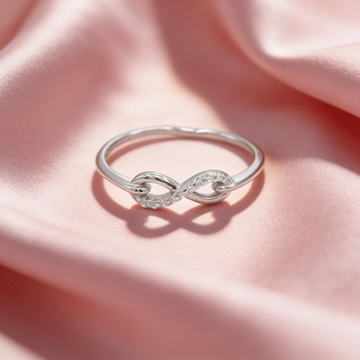 Noor™ Infinity Loop Ring by Zyrene — 925 Silver Ring
