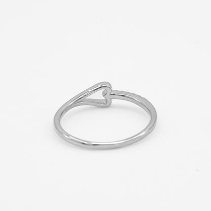 Side view of Zyrene Ira 925 silver ring showing slim lightweight band