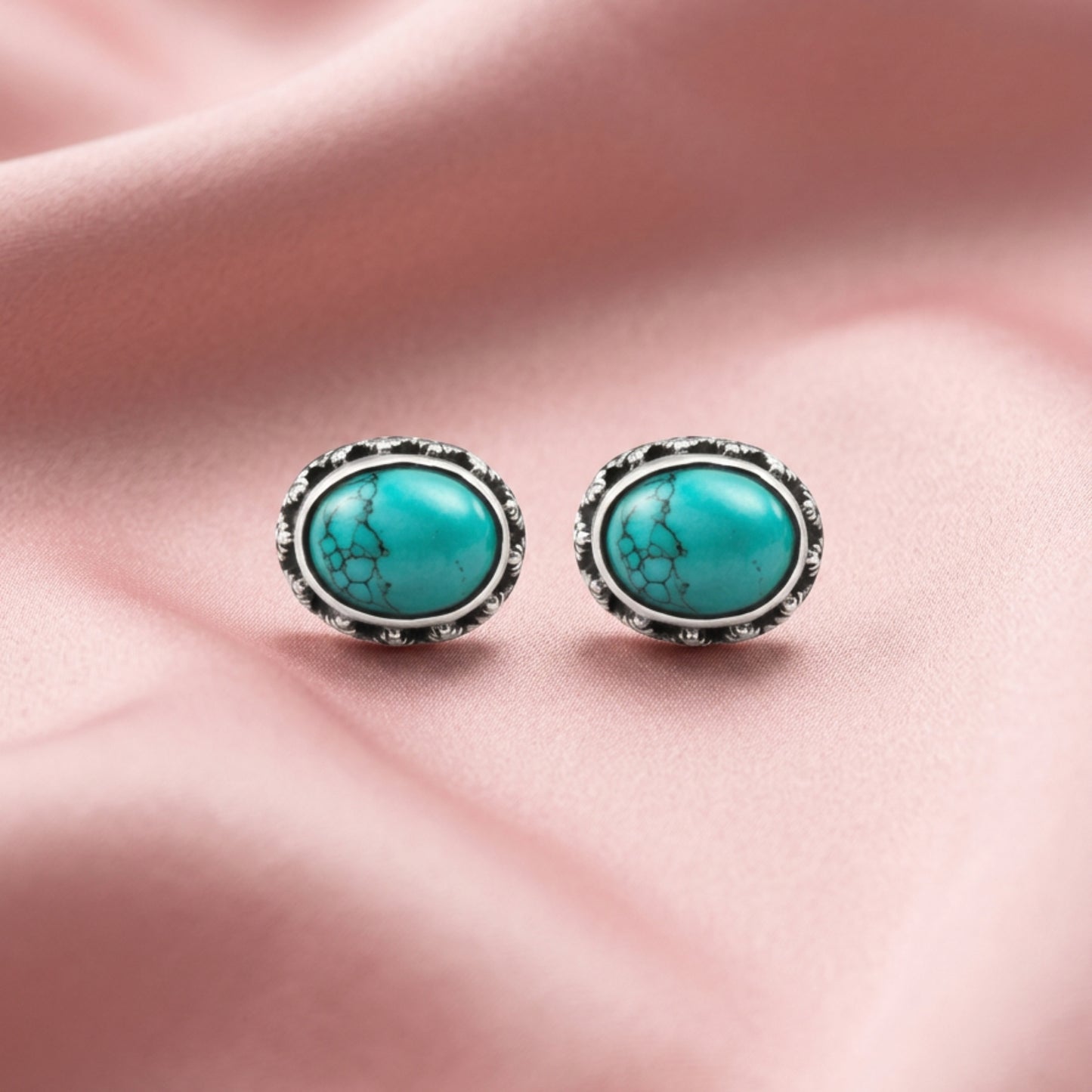 Mirelle™ Vintage Turquoise Stud Earrings | Sterling Silver | Old Soul Calm | Thoughtful Gift for Her