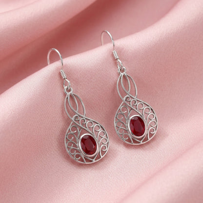 Rivéa™ Crimson Teardrop Earrings