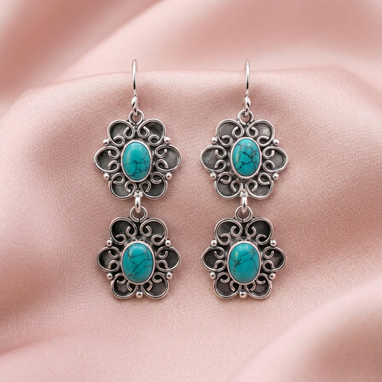 Celestine™ Vintage Turquoise Bloom Set | Sterling Silver | Old Soul Harmony | Meaningful Gift for Her