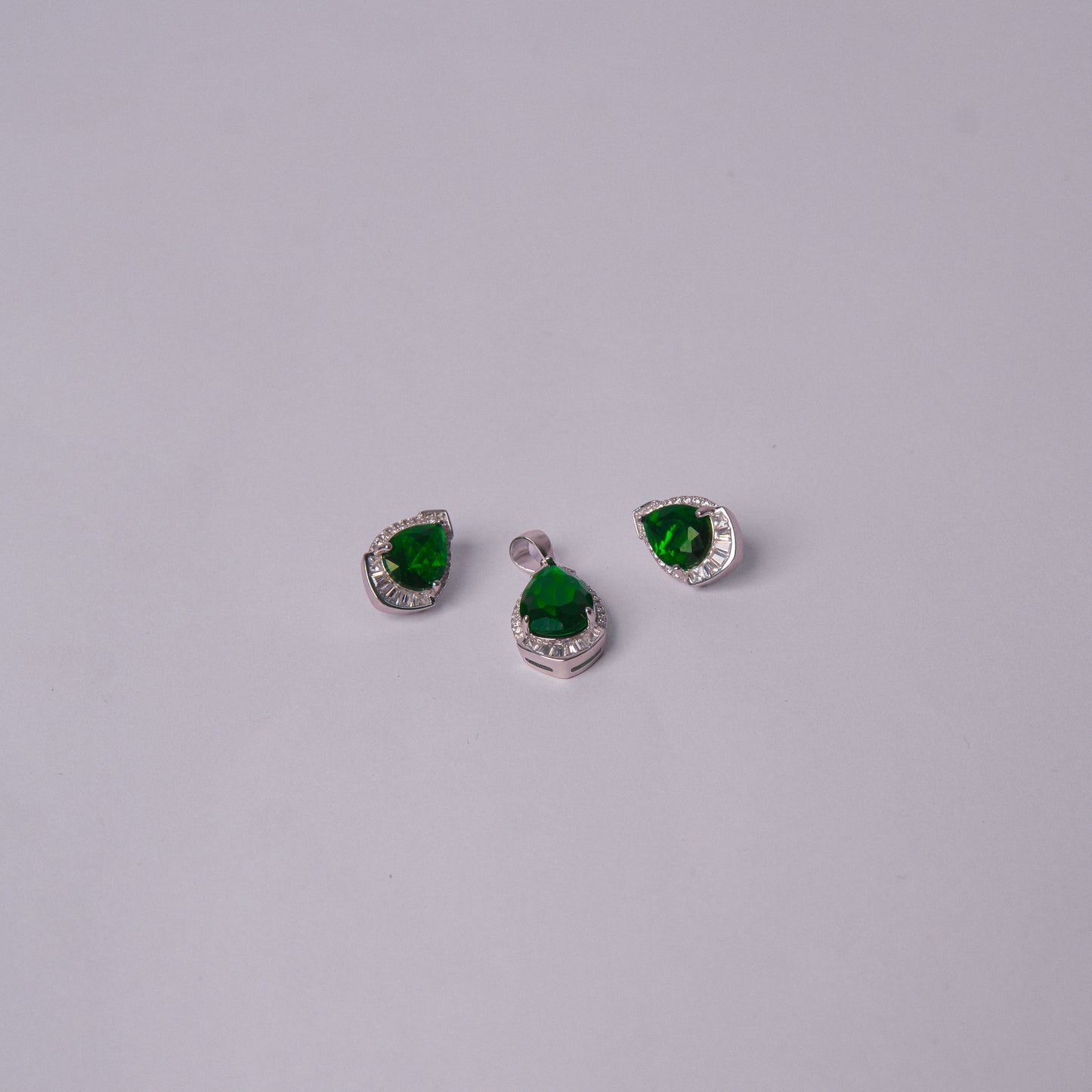 Emeralda™ by Zyrene – Teardrop Crystal Pendant & Earrings Set | Everyday Luxe Glow