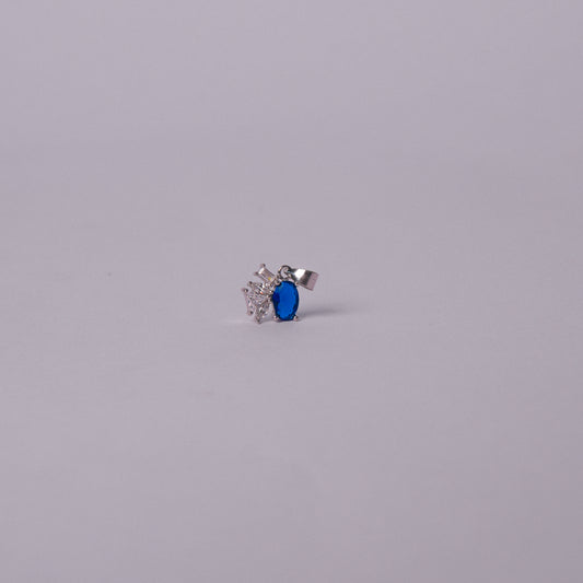 Saphira™ by Zyrene – Royal Blue Sparkle Pendant & Earrings Set | 925 Sterling Silver | Luxe Minimal Drip