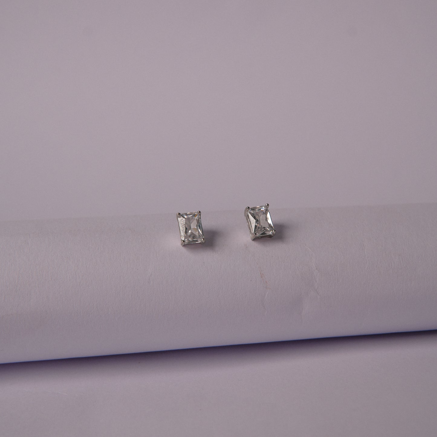 Lumiera™ by Zyrene – Crystal Emerald-Cut Pendant & Earrings Set | Minimal Luxe Glow | Everyday Silver Shine
