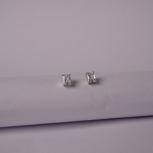 Lumiera™ by Zyrene – Crystal Emerald-Cut Pendant & Earrings Set | Minimal Luxe Glow | Everyday Silver Shine