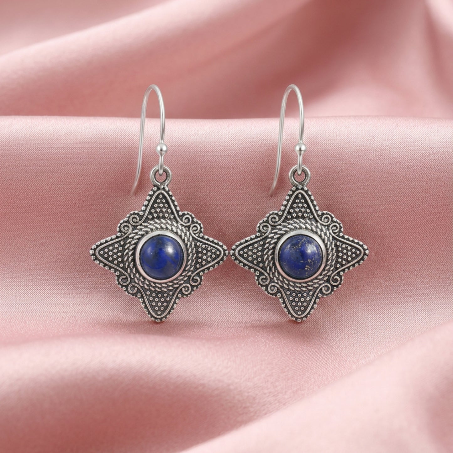 Astryn™ Vintage Lapis Star Earrings | Sterling Silver | Old Soul Magic | Meaningful Gift for Her