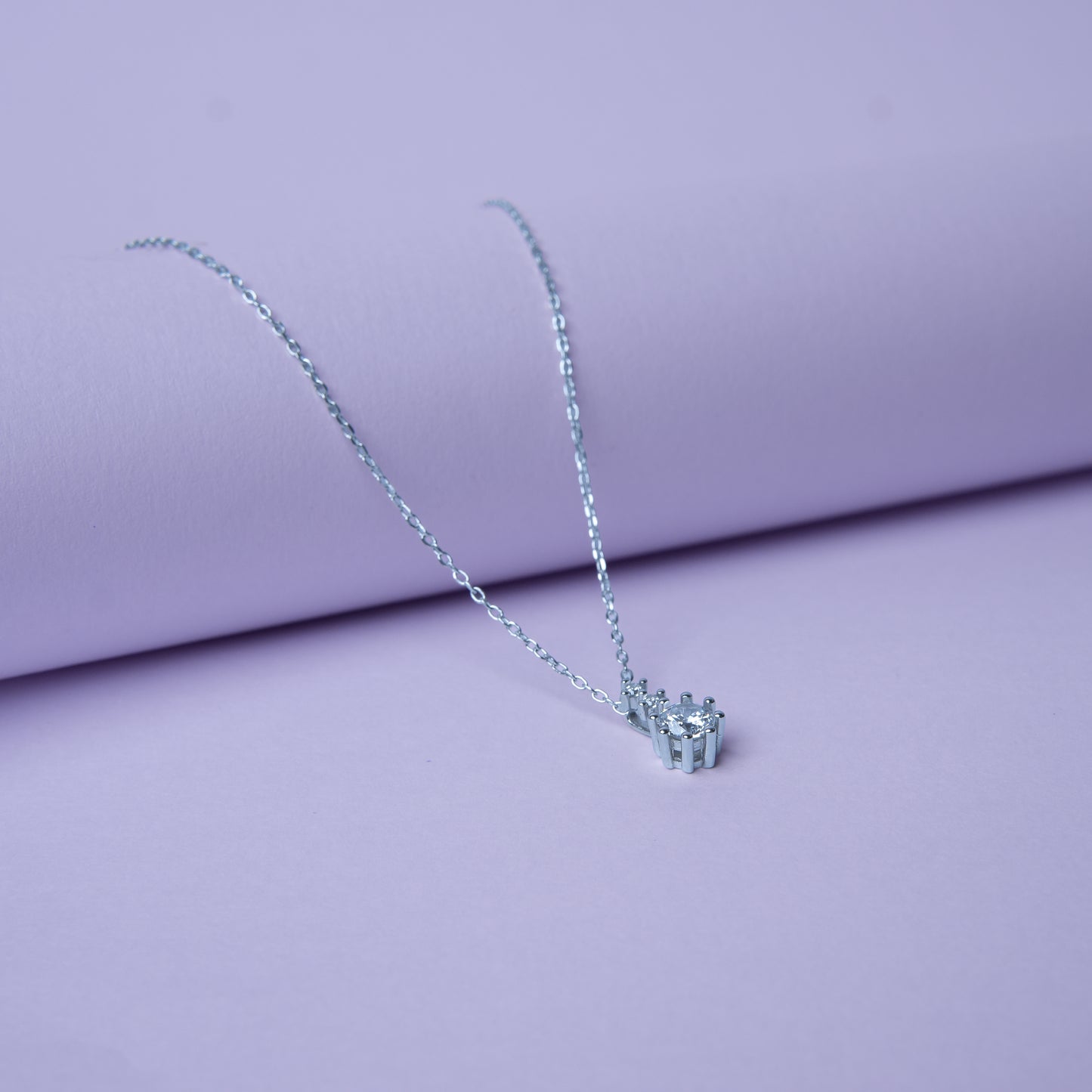 Lumina™ by Zyrene – Classic Solitaire Crown Necklace | 925 Sterling Silver | Daily Shine + Timeless Vibes