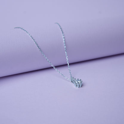 Lumina™ by Zyrene – Classic Solitaire Crown Necklace | 925 Sterling Silver | Daily Shine + Timeless Vibes