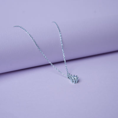Lumina™ by Zyrene – Classic Solitaire Crown Necklace | 925 Sterling Silver | Daily Shine + Timeless Vibes