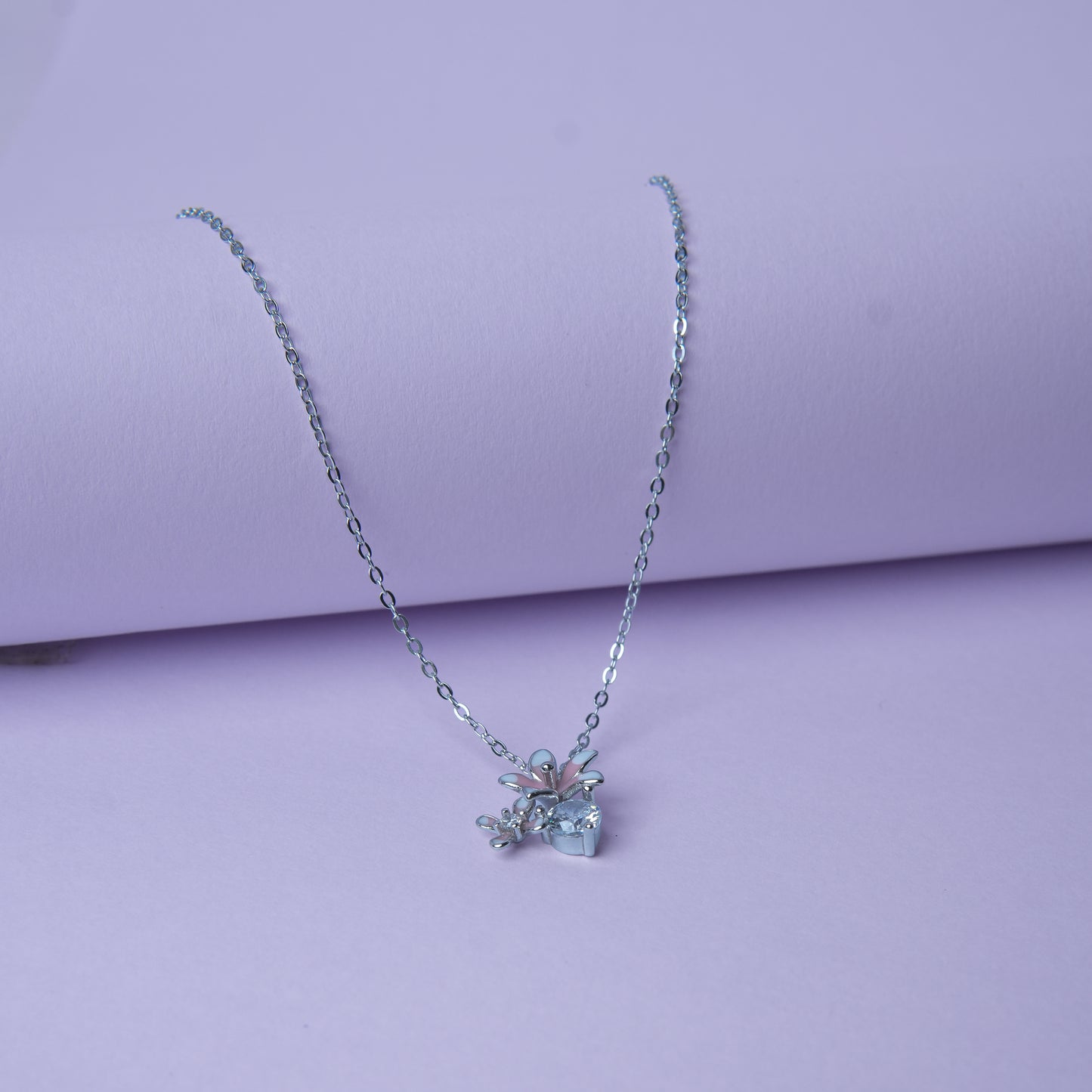 Elowen™ by Zyrene – Petite Blossom Pendant | 925 Sterling Silver | Soft Minimal Aesthetic