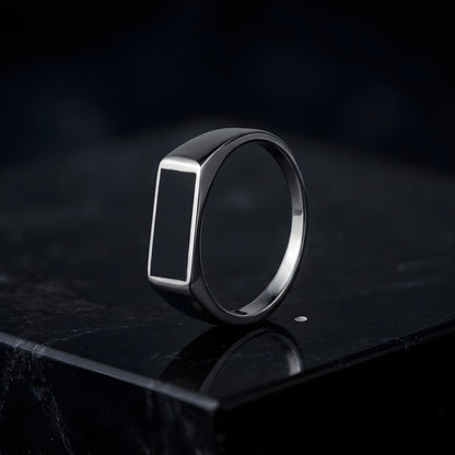 Signet Rings™ by Zyrene – Silent Bar | 925 Sterling Silver | Mafia + Legacy Vibes | Premium Lifetime Plating & 6-Month Warranty Included