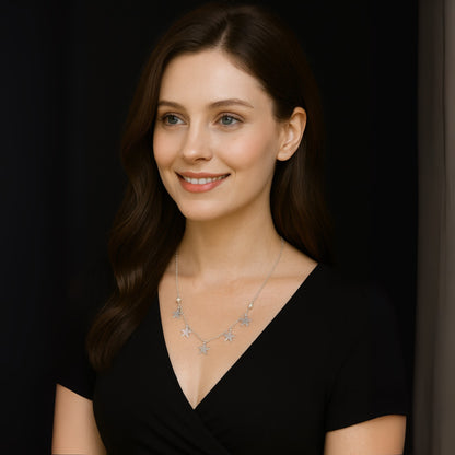 Viera™ by Zyrene – Shooting Star Pendant Necklace | Minimal Sterling Silver Charm | Universal Fit | Tarnish-Free Finish & Lifetime Plating