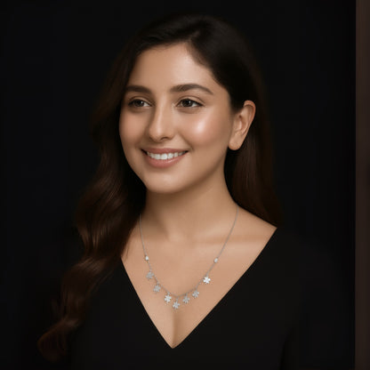 Serenna™ by Zyrene – Clover Charm Necklace | Lucky Minimalist Design | 925 Sterling Silver | Hypoallergenic & Universal Fit