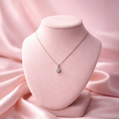 Lumina™ by Zyrene – Classic Solitaire Crown Necklace | 925 Sterling Silver | Daily Shine + Timeless Vibes