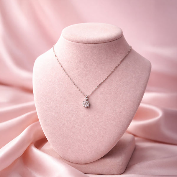 Lumina™ by Zyrene – Classic Solitaire Crown Necklace | 925 Sterling Silver | Daily Shine + Timeless Vibes