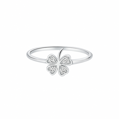 Fortuna™ by Zyrene – Four-Leaf Clover Ring | 925 Sterling Silver | Lifetime Plating & 6-Month Warranty