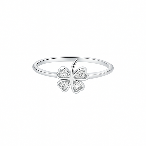 Fortuna™ by Zyrene – Four-Leaf Clover Ring | 925 Sterling Silver | Lifetime Plating & 6-Month Warranty