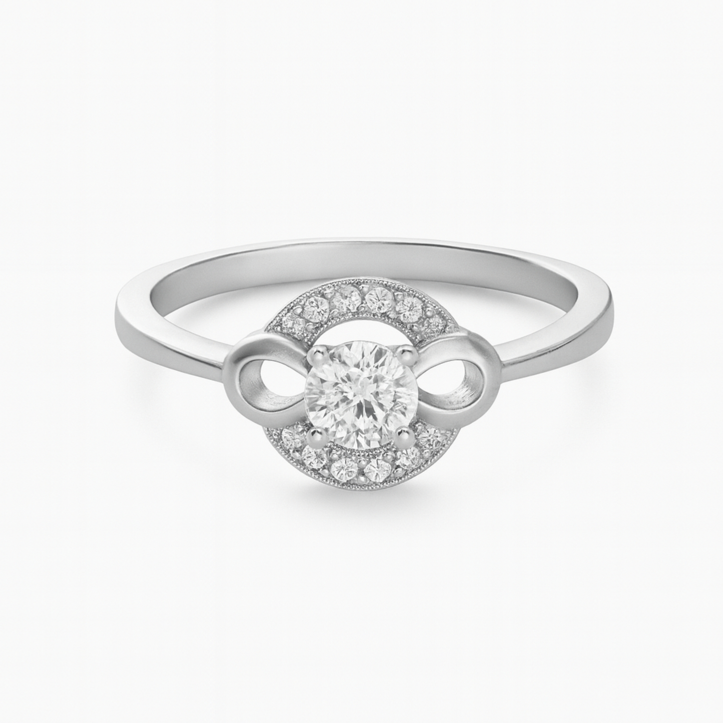 Infinitya™ by Zyrene – Infinity Halo Ring | 925 Sterling Silver | Lifetime Plating & 6-Month Warranty