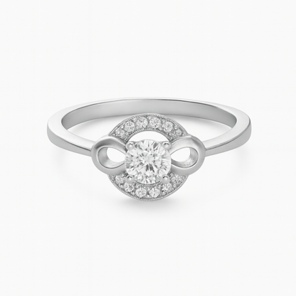 Infinitya™ by Zyrene – Infinity Halo Ring | 925 Sterling Silver | Lifetime Plating & 6-Month Warranty