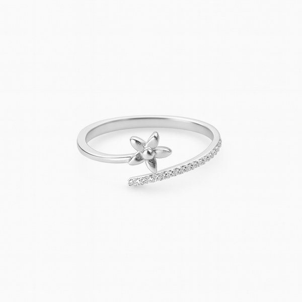 Florena™ by Zyrene – Dainty Blossom Wrap Ring | 925 Sterling Silver | Lifetime Plating & 6-Month Warranty