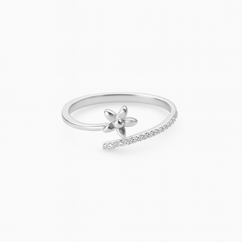 Florena™ by Zyrene – Dainty Blossom Wrap Ring | 925 Sterling Silver | Lifetime Plating & 6-Month Warranty