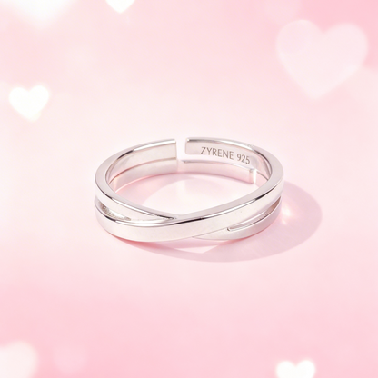 Lumiéra™ Ring – Adjustable 925 Sterling Silver Band by Zyrene | Soft Luxe Sparkle