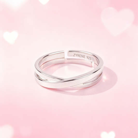 Lumiéra™ Ring – Adjustable 925 Sterling Silver Band by Zyrene | Soft Luxe Sparkle