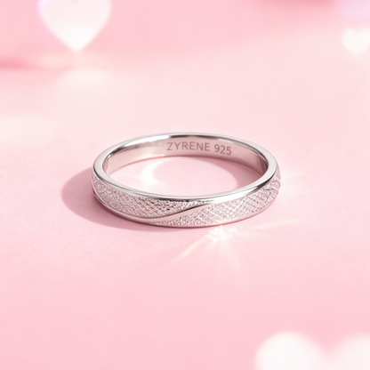 CALMÉ™ Ring – 925 Sterling Silver Minimal Band by Zyrene | Soft Matte Texture