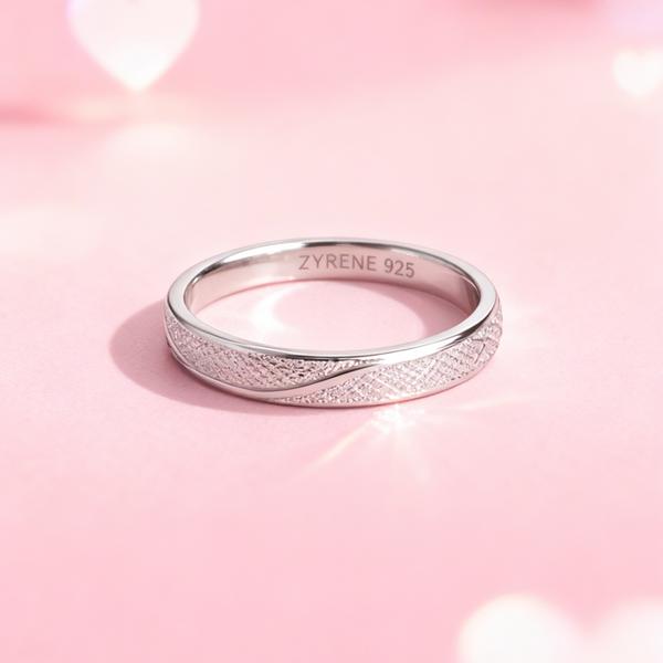CALMÉ™ Ring – 925 Sterling Silver Minimal Band by Zyrene | Soft Matte Texture