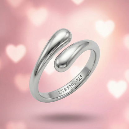 SÉRAPH™ Ring – Adjustable 925 Sterling Silver Open Band by Zyrene | Anti-Tarnish Finish