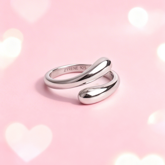 SÉRAPH™ Ring – Adjustable 925 Sterling Silver Open Band by Zyrene | Anti-Tarnish Finish